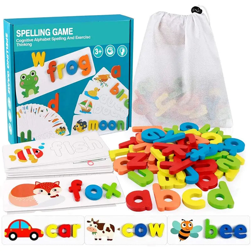 3 in 1 spell learning game best sale wooden