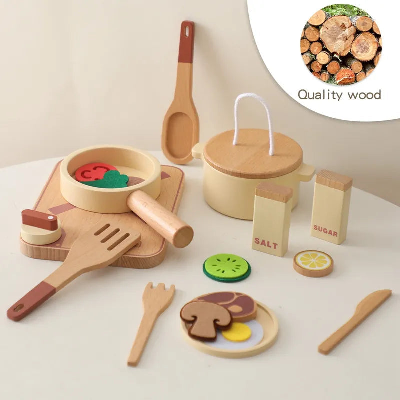 Wooden Kitchen Playset | Montessori Playset | Montessori Toys ...