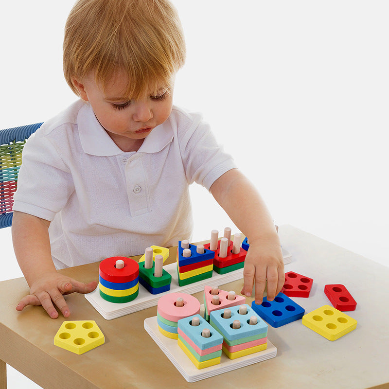 Wooden Sorting Blocks | Kids Stacking Toys | Montessori Toys ...