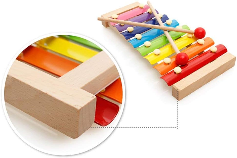 Close up of a Montessori Wooden Music Instrument on display.