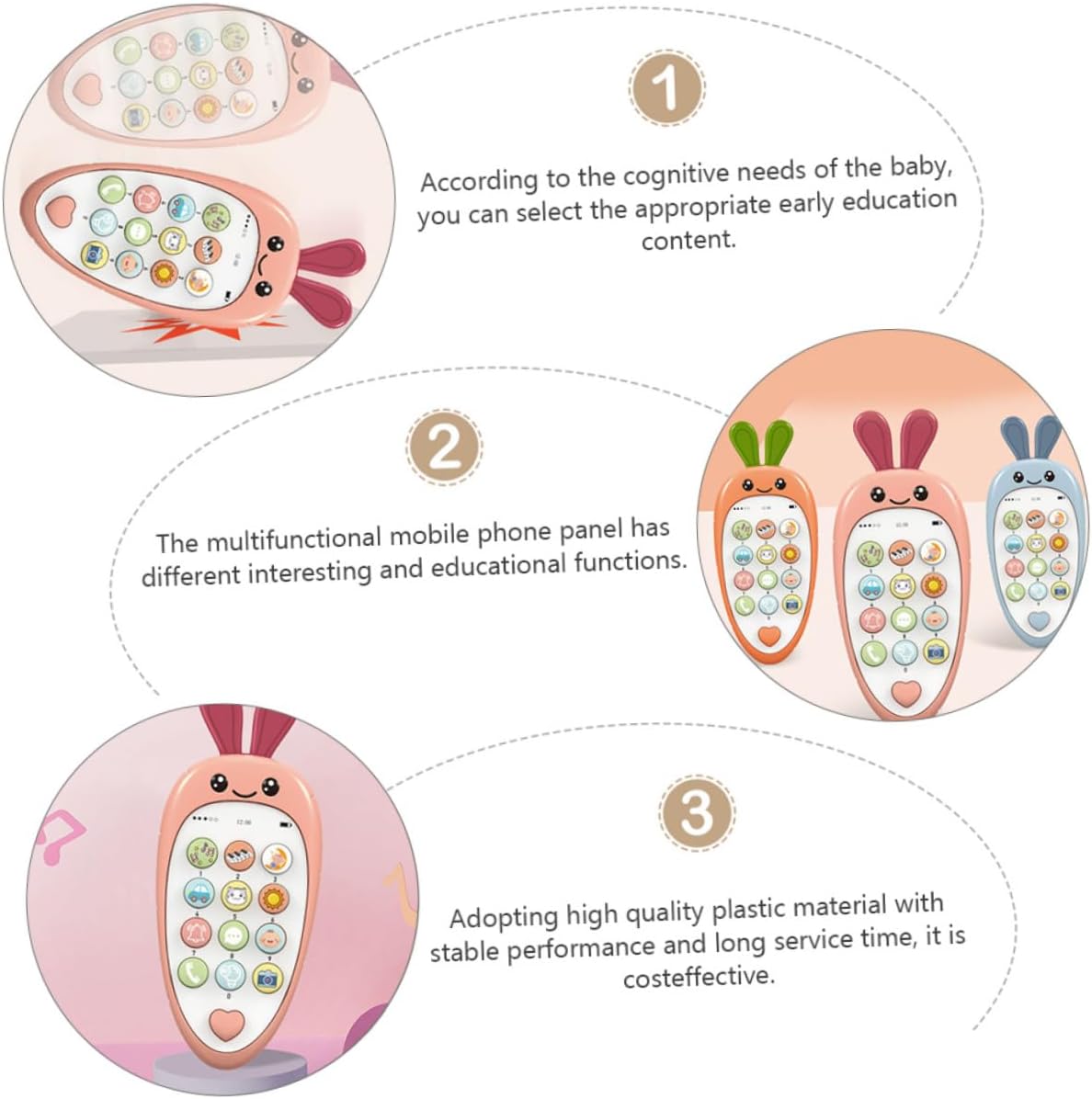 different features of Toy Phones For Kids & Babies