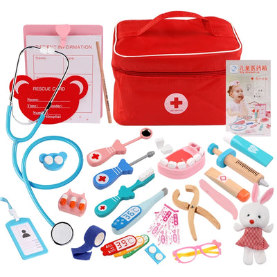 Wooden Play Doctor Kit