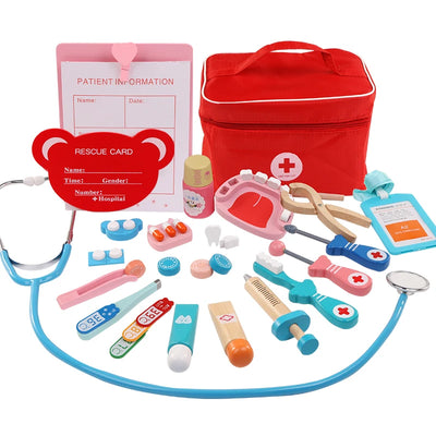 Wooden Play Doctor Kit