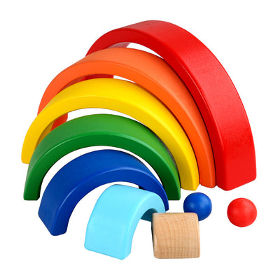 Montessori Wooden Rainbow Stackers