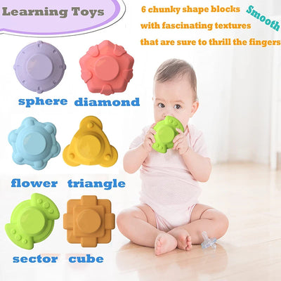 Baby Playing with Montessori Shape Sorter Game