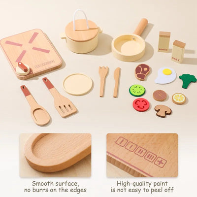 Wooden Kitchen Playset