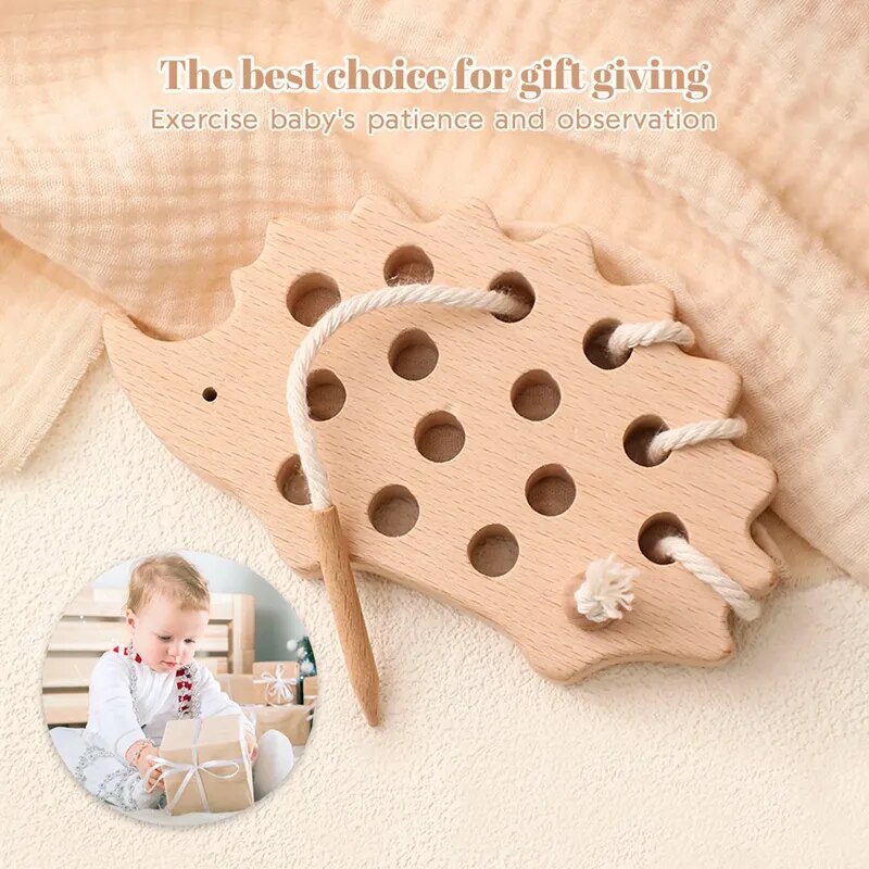 Montessori Wooden Threading Toy