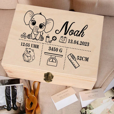 Personalised Baby Wooden Memory Box