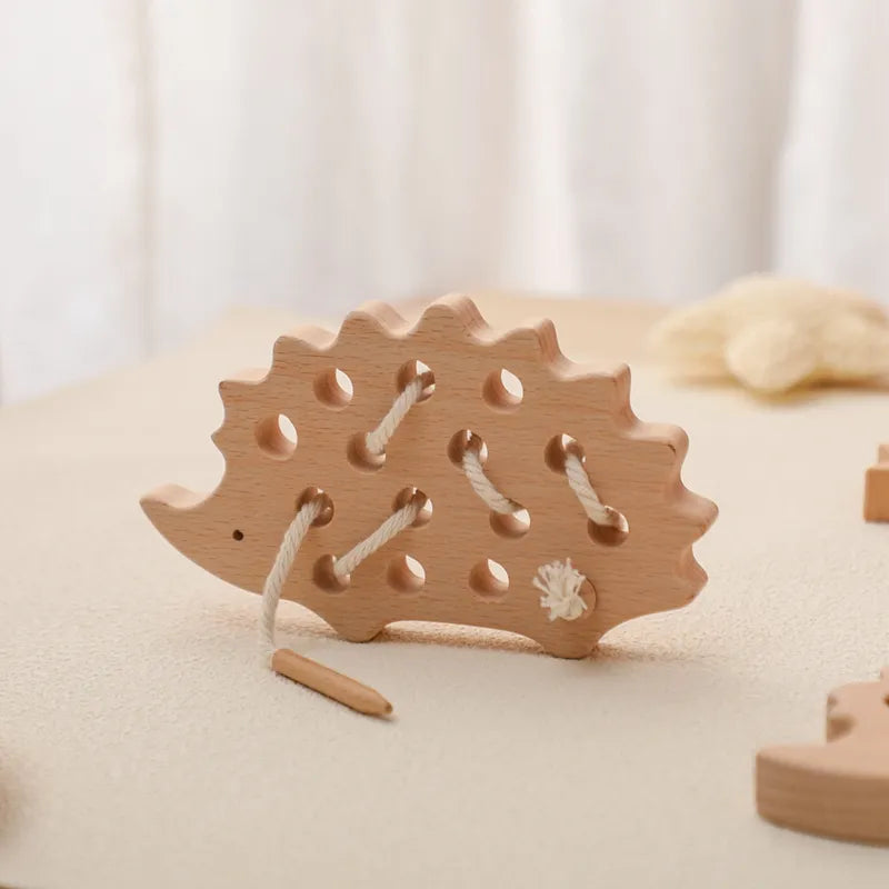 Montessori Wooden Threading Toy