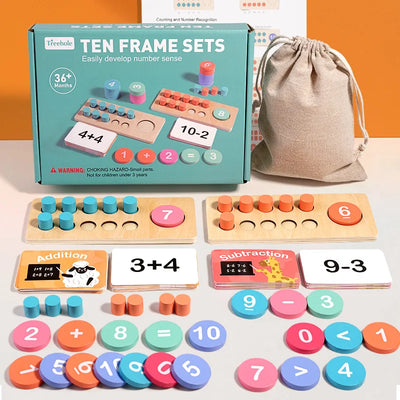 Math Toy showing numbers, base and cards