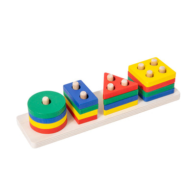 Wooden Stacking & Sorting Blocks